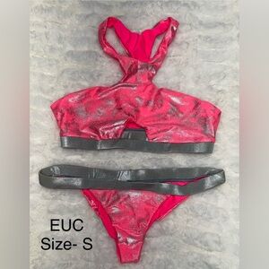 Beach Bunny Pink and Silver Bikini